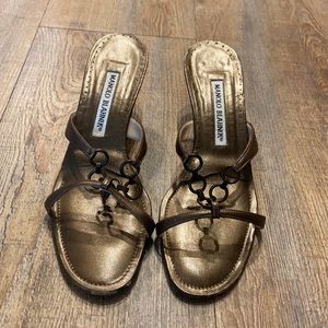 Bronze Manolo Blahnik Heels